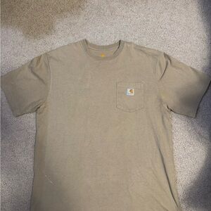 Carhartt Men's Beige Short Sleeve Tee